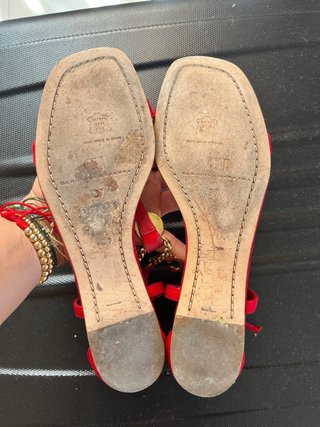 Sandalias CH de tacón bajo rojas