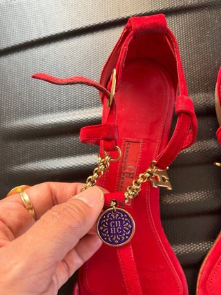 Sandalias CH de tacón bajo rojas