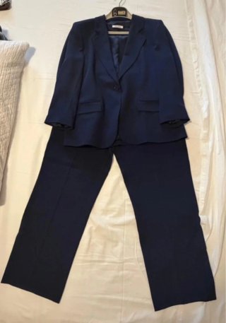 Completo elegante donna Made in Italy blu