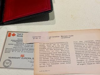 Estuche monedas de Canada año 1977.  Isabel II