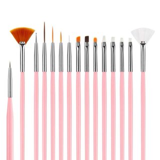 Set 15 Pinceles Uñas Gel UV Liner