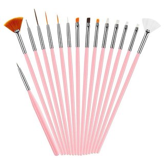 Set 15 Pinceles Uñas Gel UV Liner