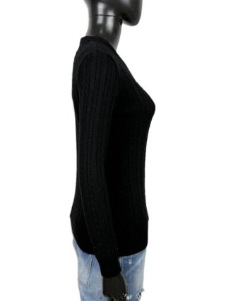 Tommy Hilfiger Maglione Donna M Nero Slim Cotone