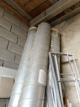 Tubo de acero galvanizado de extracción industrial