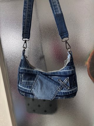 Borsa tracolla denim COROMIS patchwork