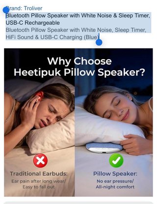 Altavoz Almohada Bluetooth Dormir Audio HiFi