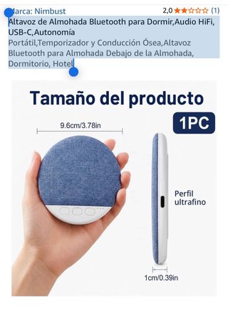Altavoz Almohada Bluetooth Dormir Audio HiFi