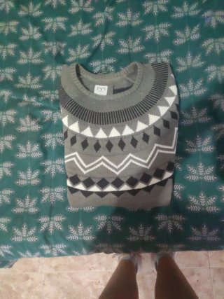Jersey de punto hombre gris talla L