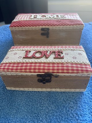 Cajas decorativas HOME y LOVE