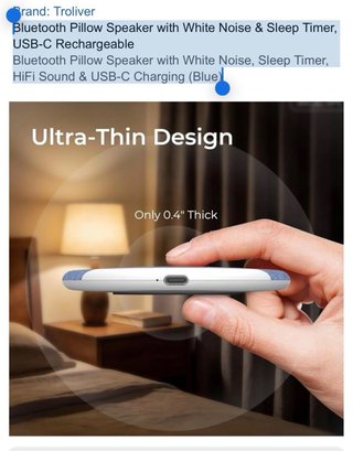 Altavoz Almohada Bluetooth Dormir HiFi USB-C