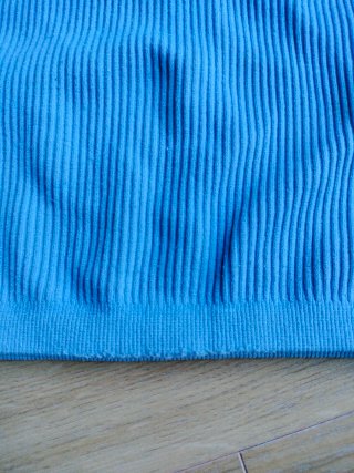 Top Canelado Azul