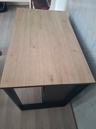 Mesa barra madera negra y marrón