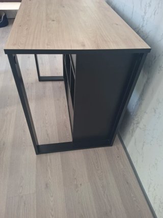 Mesa barra madera negra y marrón