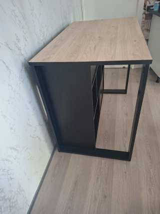 Mesa barra madera negra y marrón