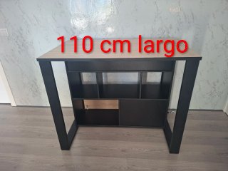 Mesa barra madera negra y marrón