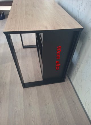 Mesa barra madera negra y marrón