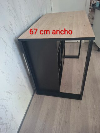 Mesa barra madera negra y marrón