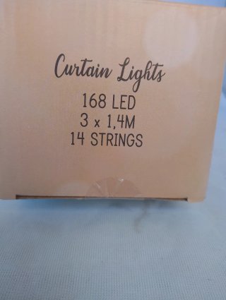 Cortina Luces LED Cálidas 168 Luces