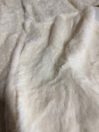 Abrigo pelo sintético blanco talla única