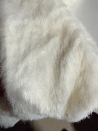 Abrigo pelo sintético blanco talla única