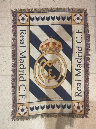 Tapiz Real Madrid Vintage 100% Algodón