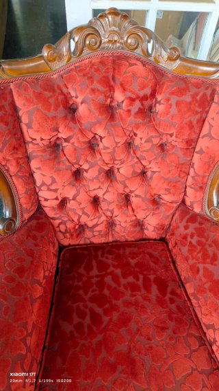 Conjunto Sofá y Sillones Clásico Rojo