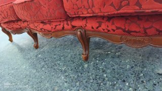 Conjunto Sofá y Sillones Clásico Rojo