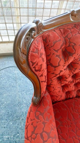Conjunto Sofá y Sillones Clásico Rojo