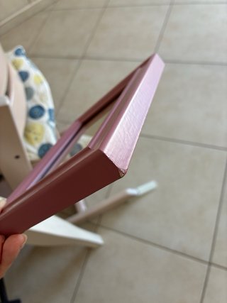 Cornice portafoto rosa in legno e vetro