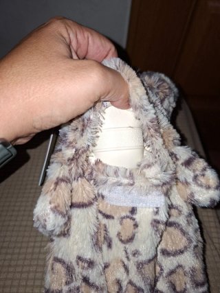 Bolsa de agua caliente con funda de leopardo