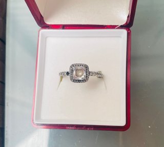Anillo Pandora Plata Piedra Brillante