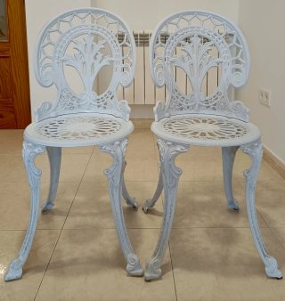 Conjunto 2 Sillas Jardín Blancas