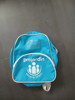 Mochila Projardin azul y blanca