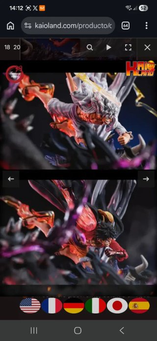 Figura Luffy vs Kaido One Piece Resina