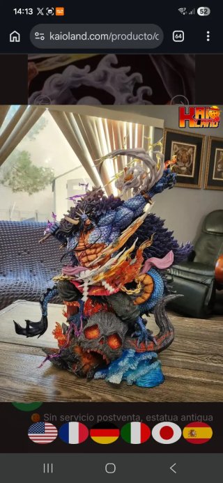 Figura Luffy vs Kaido One Piece Resina