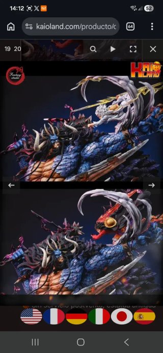 Figura Luffy vs Kaido One Piece Resina