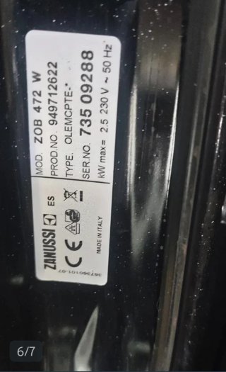 Horno Zanussi Blanco