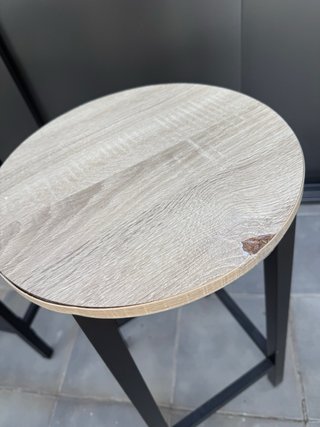 Taburete Alto Bar 66cm Madera y Metal