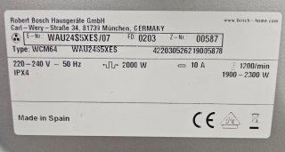 Lavadora Bosch Serie 6 9kg I-Dos 1200 rpm Inverter