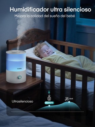 Humidificador FOHERE 3.2L Silencioso Bebés