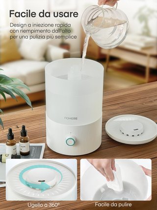 Humidificador FOHERE 3.2L Silencioso Bebés