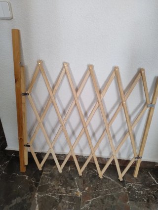 Valla seguridad madera extensible