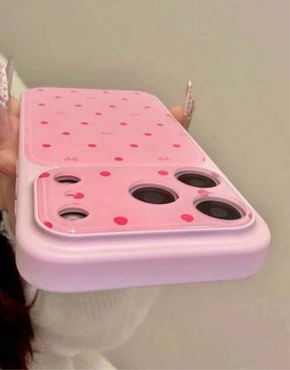 Funda iPhone 14 Pro Max Rosa Lunares