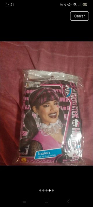 Disfraz Draculaura Monster High Talla M y peluca