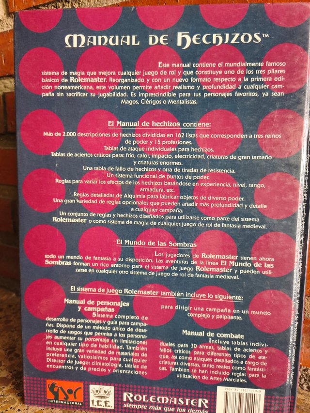 Lote 3 Manuales Básicos Rolemaster