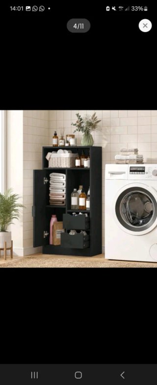 Mueble almacrnaje madera negro
