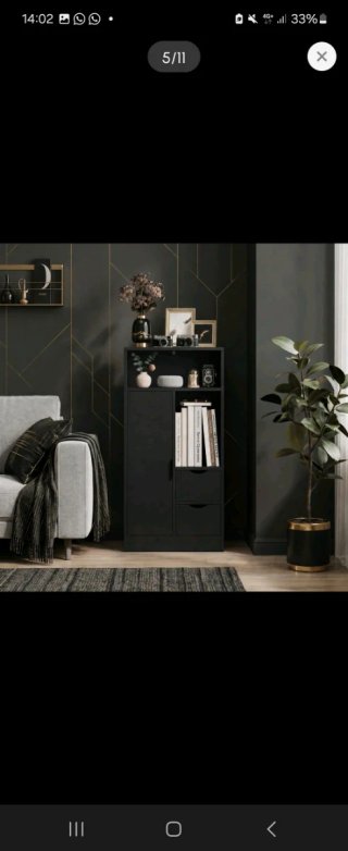 Mueble almacrnaje madera negro