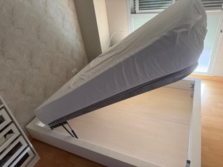 Cama canapé blanca 150x200 cm