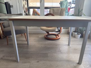 Mesa comedor o terraza extensible madera y metal