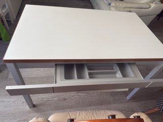 Mesa comedor o terraza extensible madera y metal